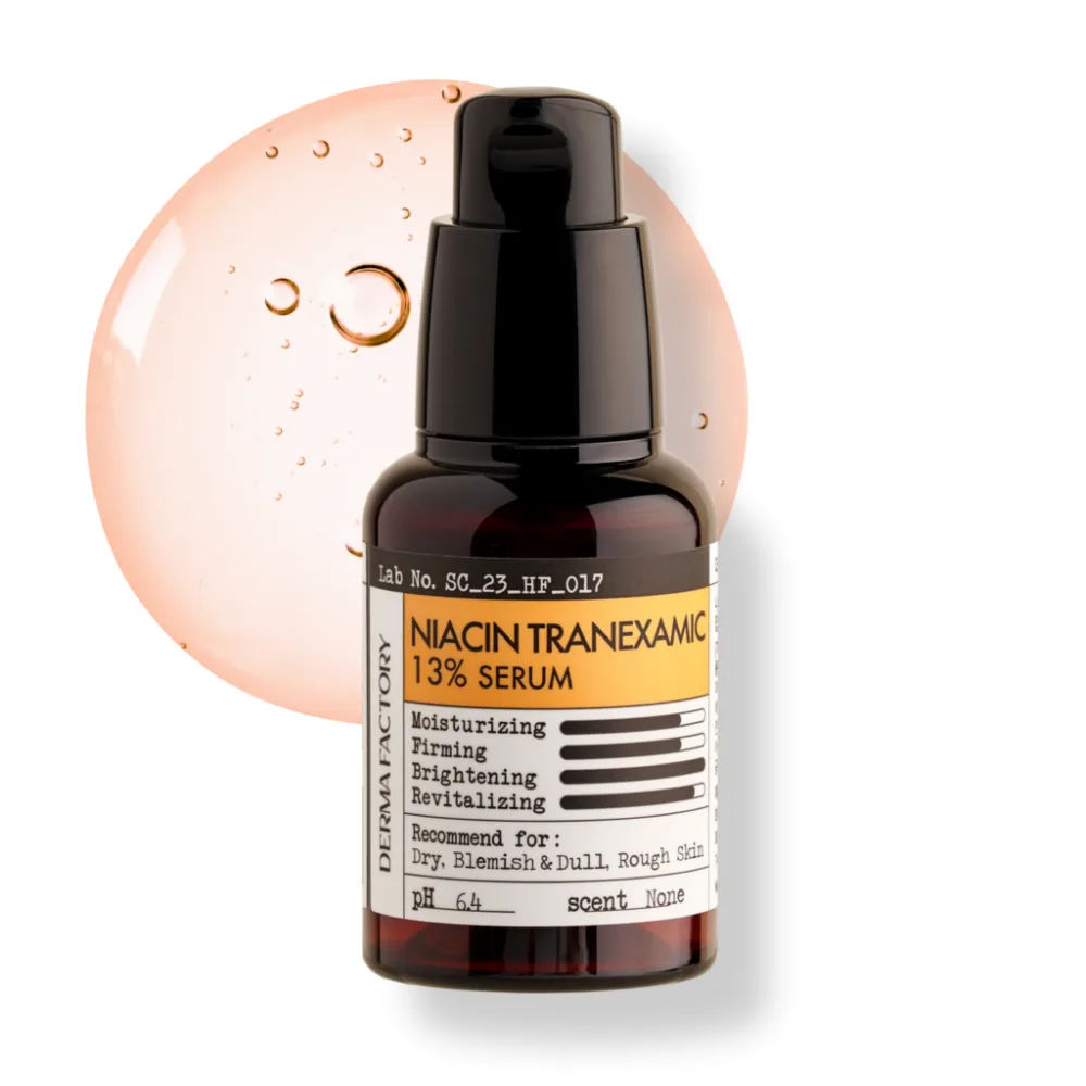 Derma Factory Сыворотка для лица НИАЦИНАМИД И ТРАНЕКСАМОВАЯ КИСЛОТА 13% Niacin Tranexamic 13% Serum