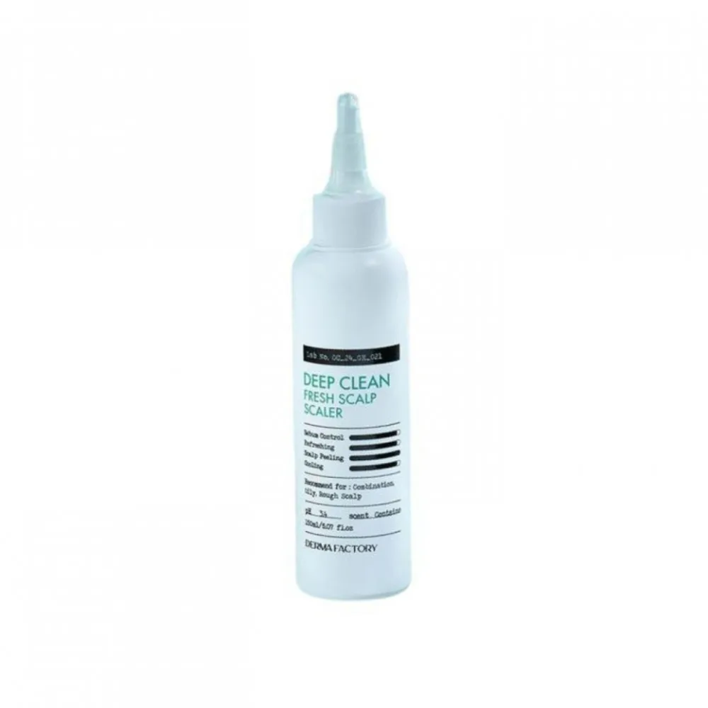 Derma Factory Сыворотка с AHA и BHA для жирной кожи головы - Deep clean fresh scalp scalper