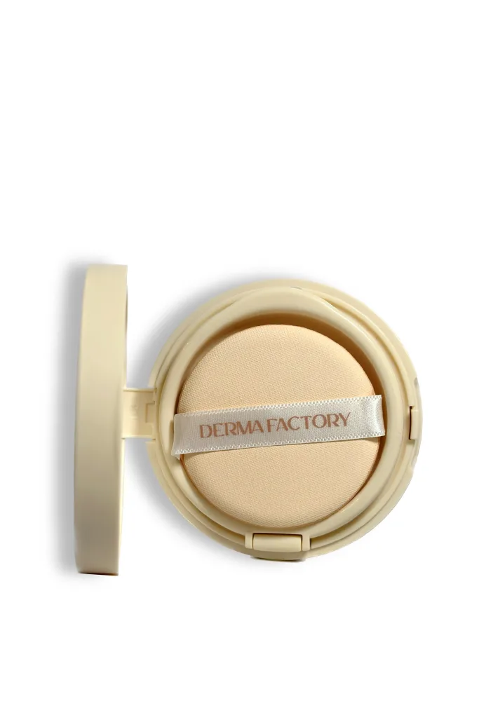 Derma Factory Тональный кушон солнцезащитный ВЕГАНСКИЙ КОЛЛАГЕН №21 Vegan Collagen Cushion SPF 50+ P++++