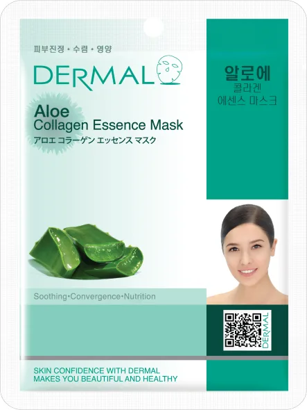 DERMAL Маска для лица тканевая КОЛЛАГЕН и АЛОЭ Aloe Collagen Essence Mask Soothing