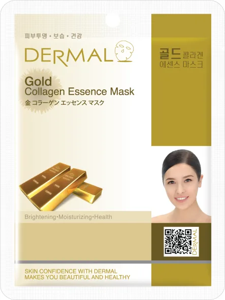 DERMAL Маска для лица тканевая КОЛЛАГЕН и КОЛЛОИДНОЕ ЗОЛОТО Gold Collagen Essence Mask Moisturizing