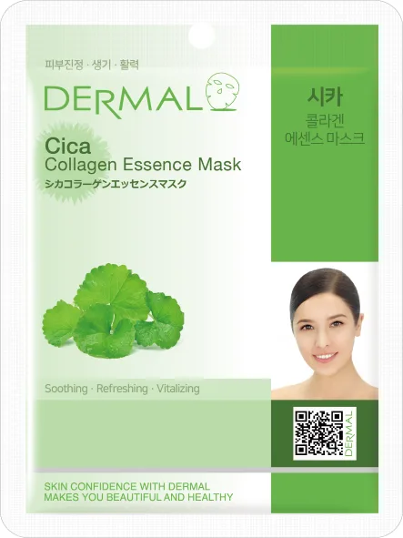 DERMAL Маска для лица тканевая КОЛЛАГЕН и ЦЕНТЕЛЛА Cica Collagen Essence Mask Soothing