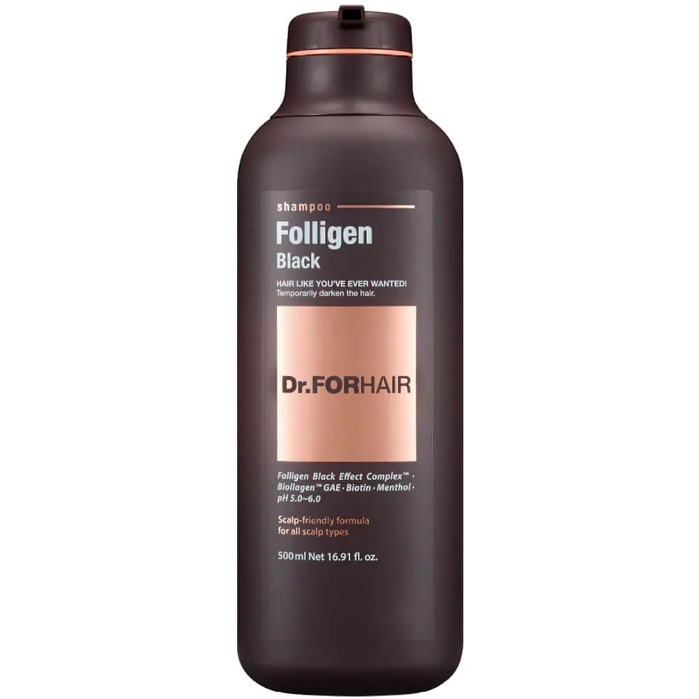 Dr.Forhair Чёрный шампунь от выпадения с тонирующим эффектом Dr.Forhair Folligen Black Shampoo