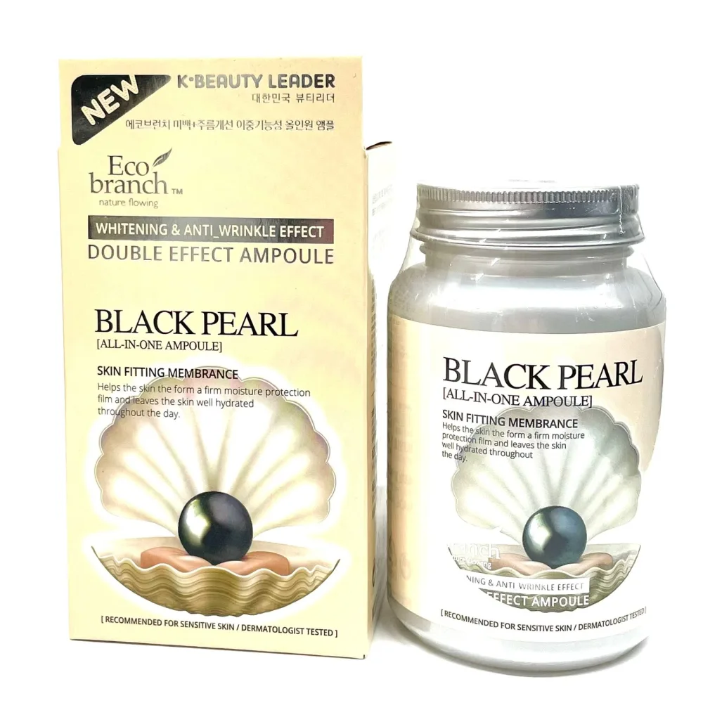 ECO BRANCH Ампульная сыворотка для лица ЧЕРНОГО ЖЕМЧУГА All In One Ampoule Black Pearl
