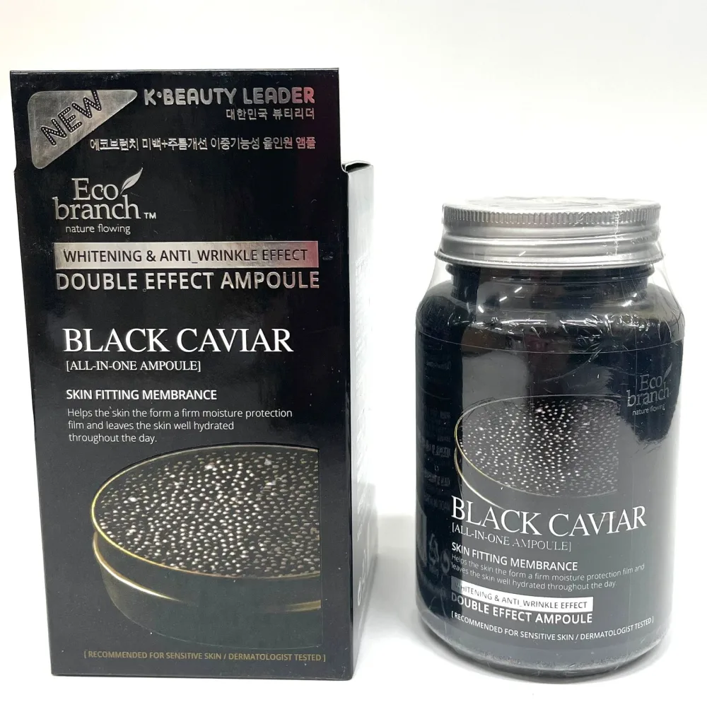 ECO BRANCH Ампульная сыворотка для лица ЭКСТРАКТ ЧЕРНОЙ ИКРЫ All In One Ampoule Black Caviar