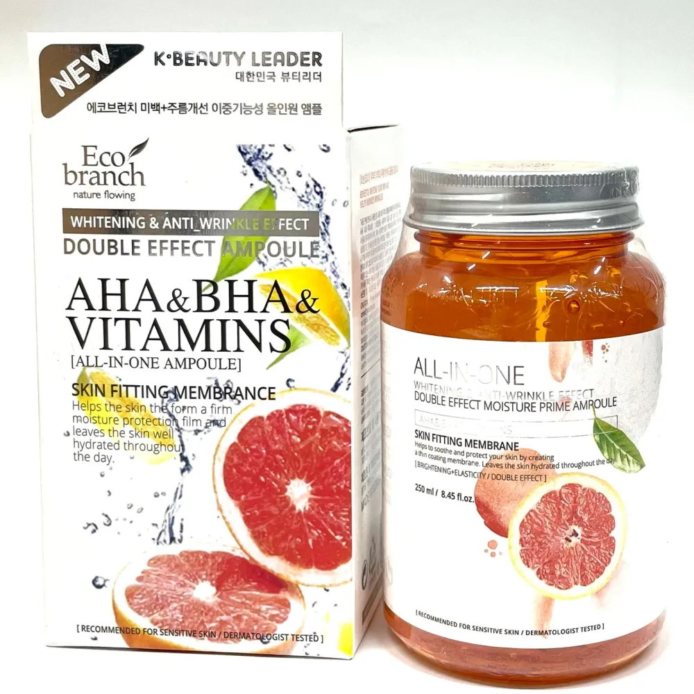 ECO BRANCH Ампульная сыворотка для лица КИСЛОТЫ И ВИТАМИНЫ All In One Ampoule Vitamins