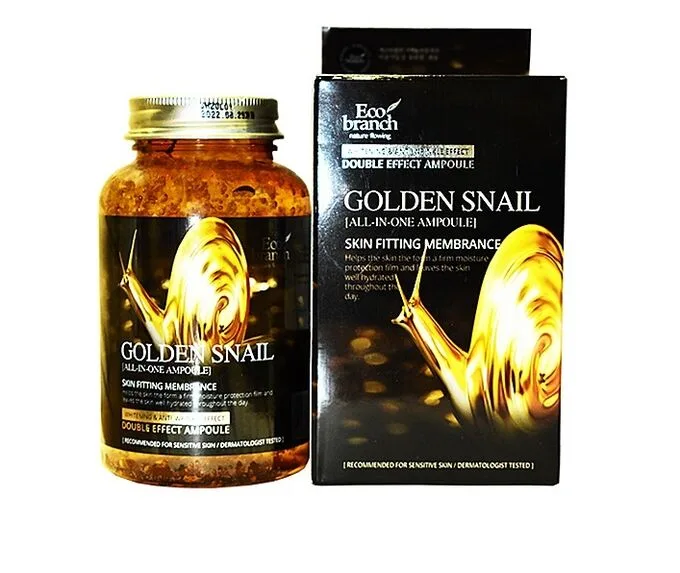 ECO BRANCH Ампульная сыворотка для лица МУЦИН УЛИТКИ All In One Ampoule Golden Snail
