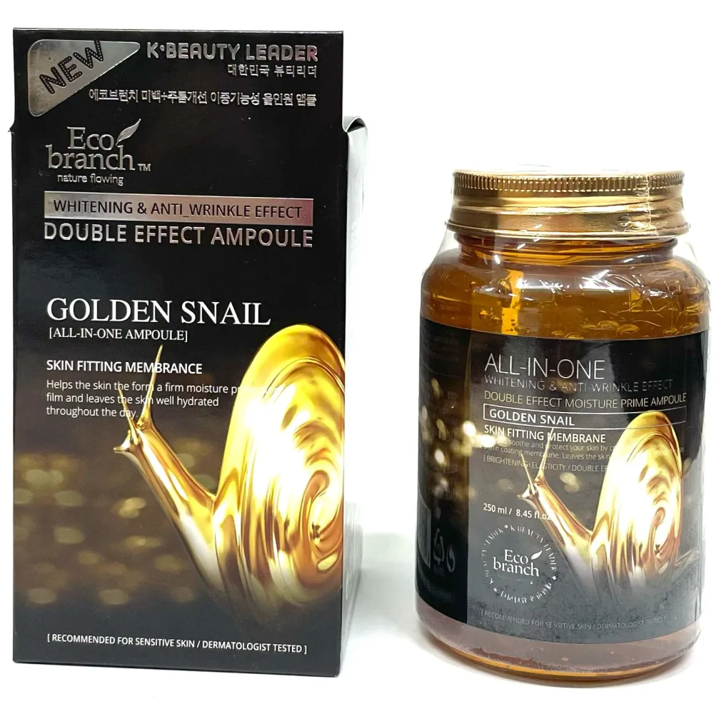 ECO BRANCH Ампульная сыворотка МУЦИН УЛИТКИ All In One Ampoule Golden Snail