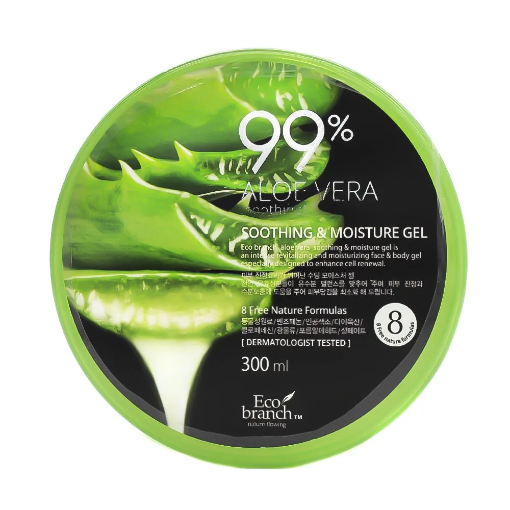 ECO BRANCH Гель для лица и тела успокаивающий и увлажняющий ЭКСТРАКТ АЛОЭ Aloe Vera Soothing Moisture Gel