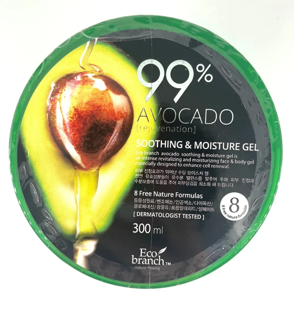 ECO BRANCH Гель для лица и тела успокаивающий и увлажняющий ЭКСТРАКТ АВОКАДО Avocado Soothing Moisture Gel