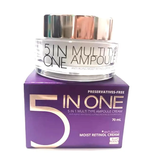 ECO BRANCH Крем для лица антивозрастной РЕТИНОЛ 5 в 1 ампульный 5 in One Multi Type Ampoule Moist Retinol Cream