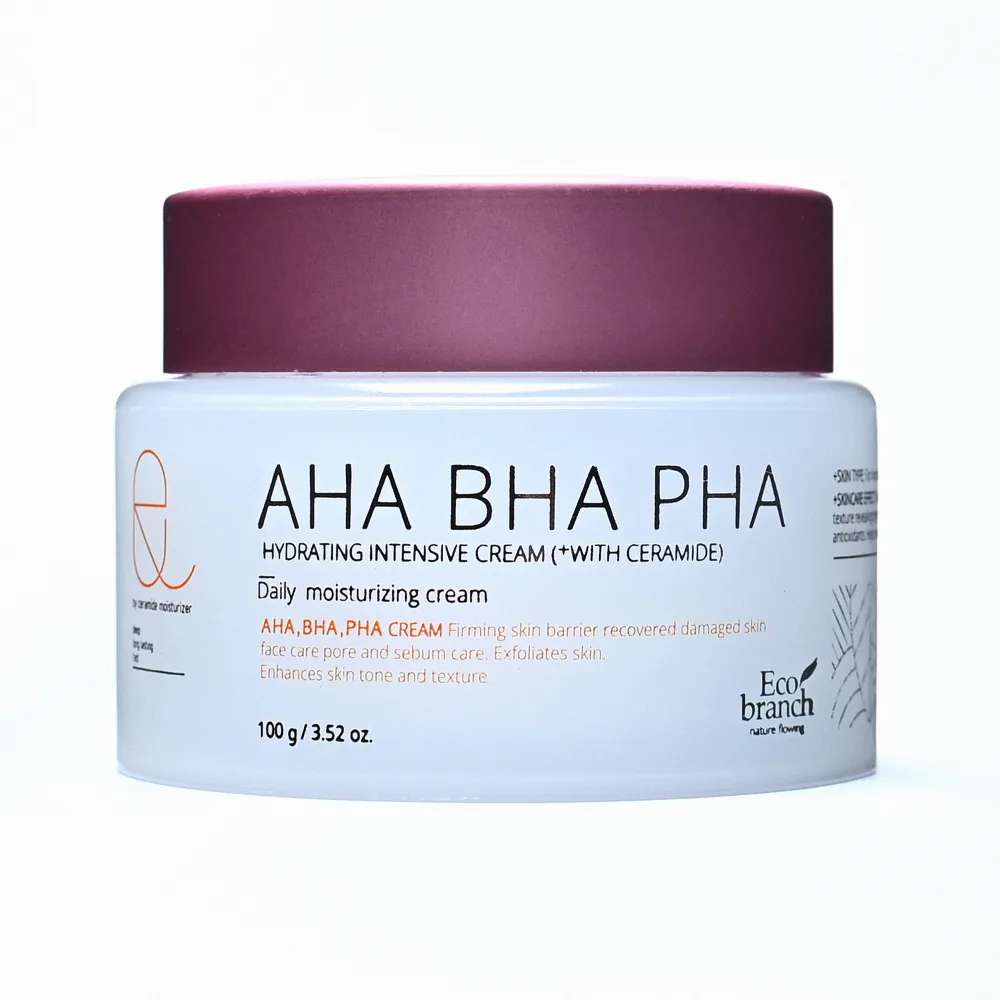 ECO BRANCH Крем для лица интенсивный КИСЛОТЫ увлажняющий Hydrating AHA BHA PHA Intensive Cream