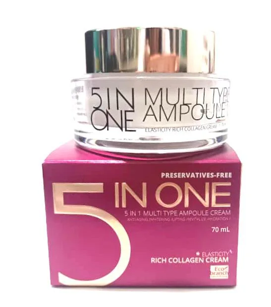 ECO BRANCH Крем для лица КОЛЛАГЕН 5 в 1 ампульный 5 in One Multi Type Ampoule Rich Collagen Cream