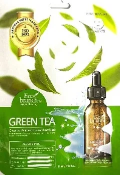 ECO BRANCH Маска для лица тканевая ЗЕЛЕНЫЙ ЧАЙ ампульная Green Tea Ampoule Essence Sheet Mask