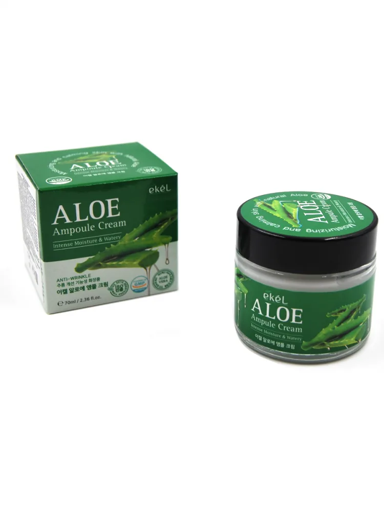 EKEL Ампульный крем АЛОЭ Aloe ampule cream