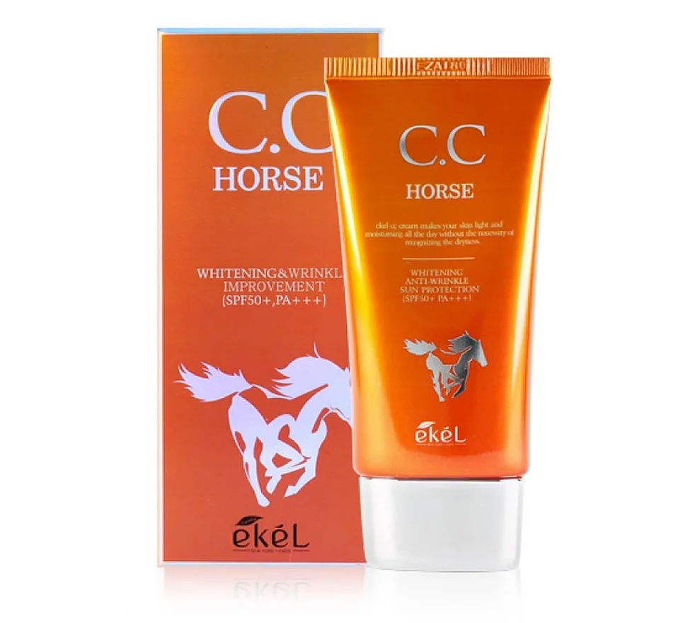 EKEL CC крем для лица ЛОШАДИНЫЕ ЛИПИДЫ С.С Horse SPF50+ PA+++