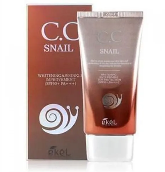EKEL CC крем для лица МУЦИН УЛИТКИ C.C Snail SPF50+ PA+++