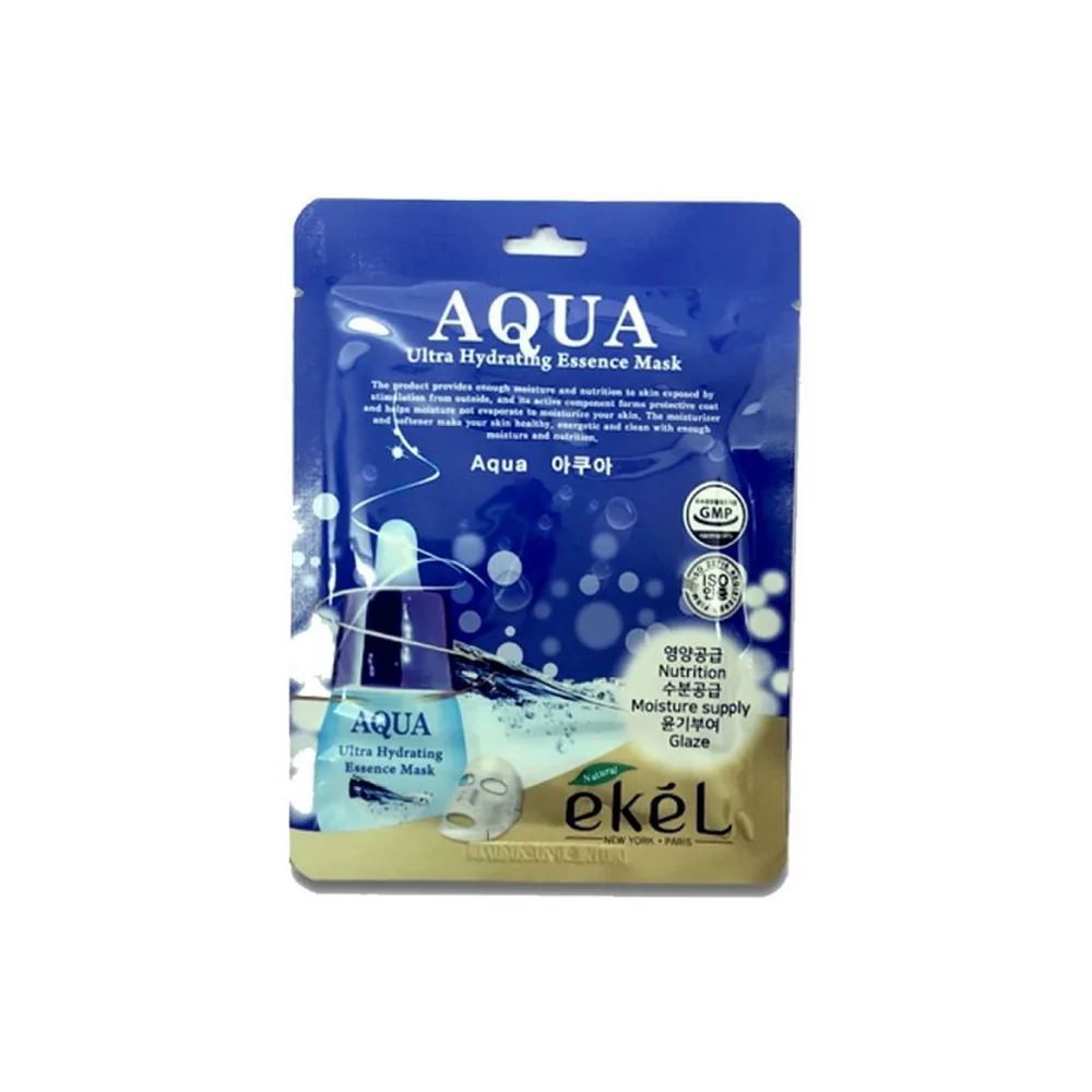 EKEL Маска для лица тканевая ГИДРОЛИЗОВАННЫЙ КОЛЛАГЕН, AQUA Ultra Hydrating Essence Mask