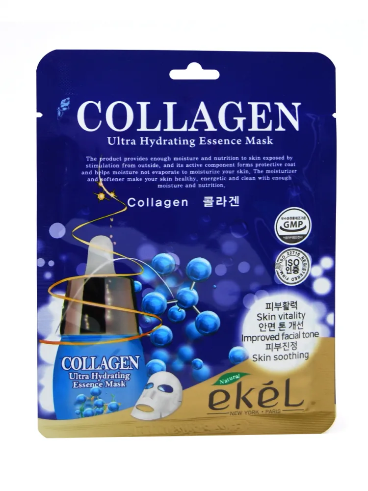 EKEL Маска для лица тканевая КОЛЛАГЕН Collagen Ultra Hydrating Essence Mask