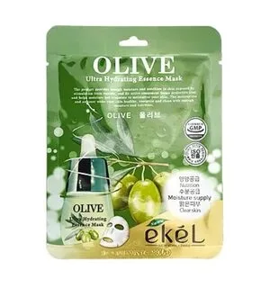 EKEL Маска для лица тканевая ОЛИВА Olive Ultra Hydrating Essence Mask