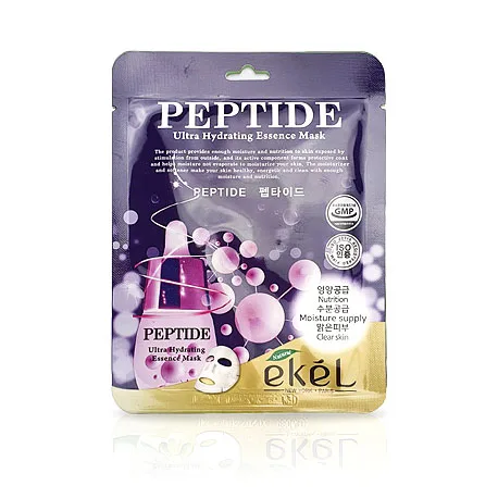 EKEL Маска для лица тканевая с ПЕПТИДАМИ PEPTIDE Ultra Hydrating Essence Mask