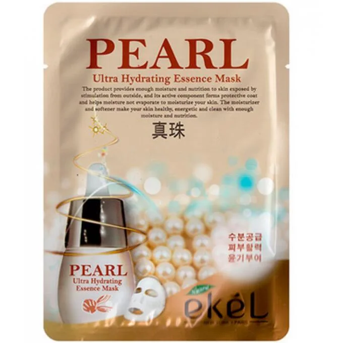 EKEL Маска для лица тканевая ЖЕМЧУГ Ultra Hydrating Essence Mask