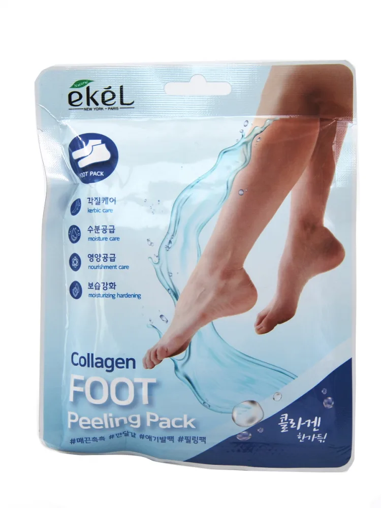 EKEL Маска-эксфолиант для ног КОЛЛАГЕН Collagen Foot Peeling Pack