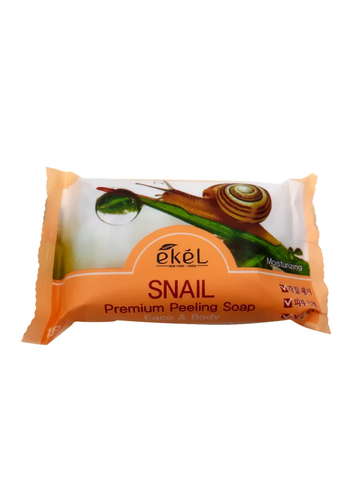 EKEL Мыло-скраб для лица и тела МУЦИН УЛИТКИ Premium Peeling Soap Snail