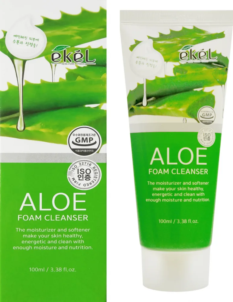 EKEL Пенка для лица нежная АЛОЭ Aloe Foam Cleanser