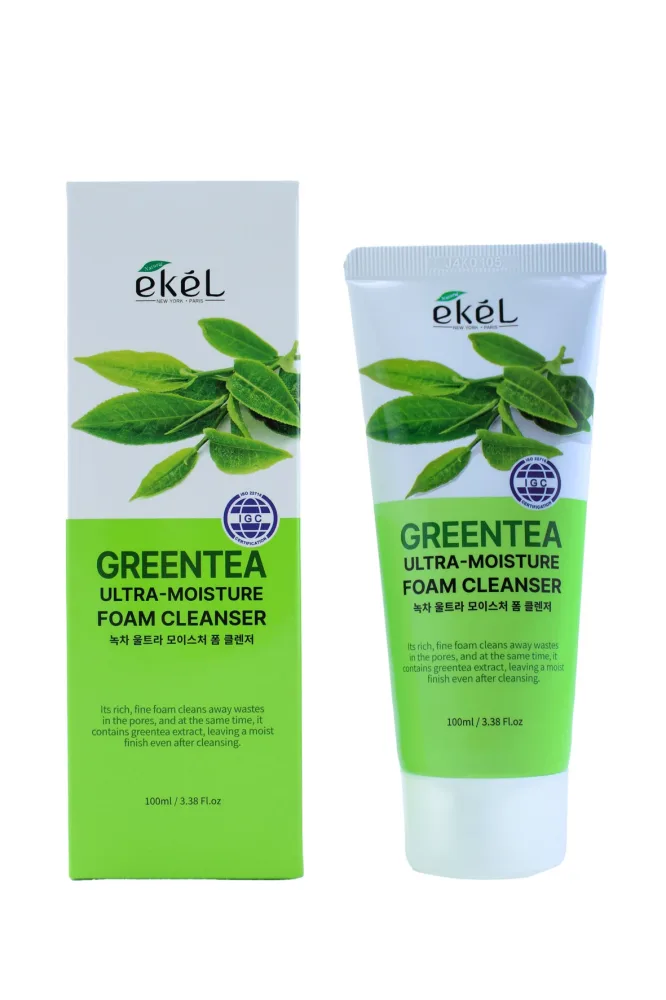 EKEL Пенка для умывания ЭКСТРАКТ ЗЕЛЕНОГО ЧАЯ ультраувлажняющая Green Tea Ultra