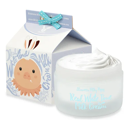 ELIZAVECCA Крем для лица ОСВЕТЛЯЮЩИЙ/КОЗЬЕ МОЛОКО Real White Time Milk Cream