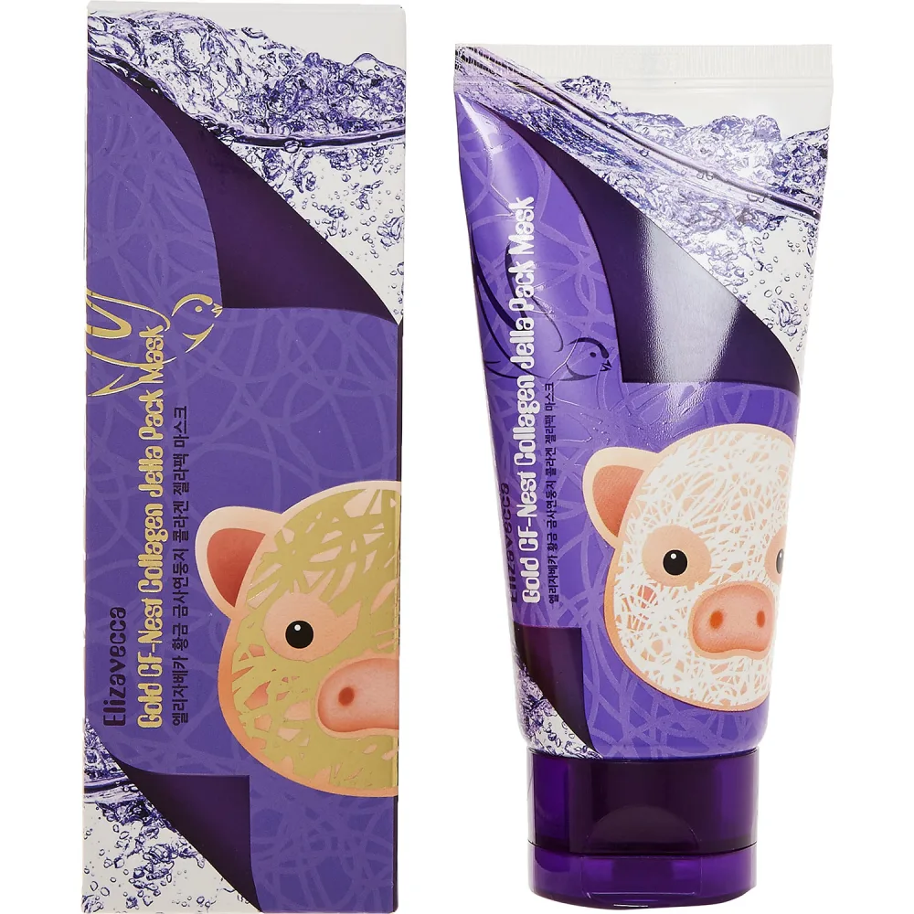 ELIZAVECCA Маска-пленка для лица ЛАСТОЧКИНО ГНЕЗДО/КОЛЛАГЕН Gold CF-Nest Collagen Jella Pack