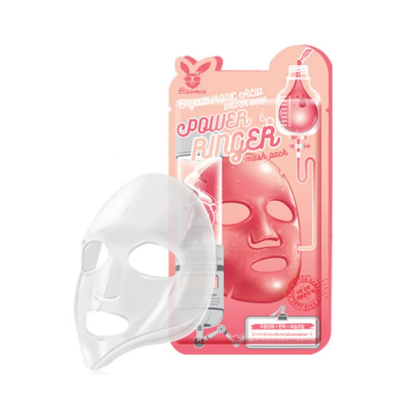 ELIZAVECCA НАБОР Тканевая маска для лица ГИАЛУРОН Hyaluronic Acid Water Deep Power Ringer Mask Pack