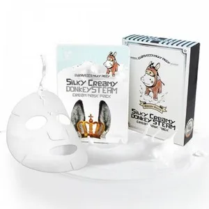 ELIZAVECCA НАБОР Тканевая маска для лица ОСЛИНОЕ МОЛОКО Silky Creamy donkey Steam Cream