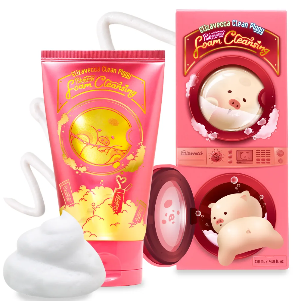 ELIZAVECCA Ягодная пенка для умывания Elizavecca Clean Piggy Pinkenergy Foam Cleansing