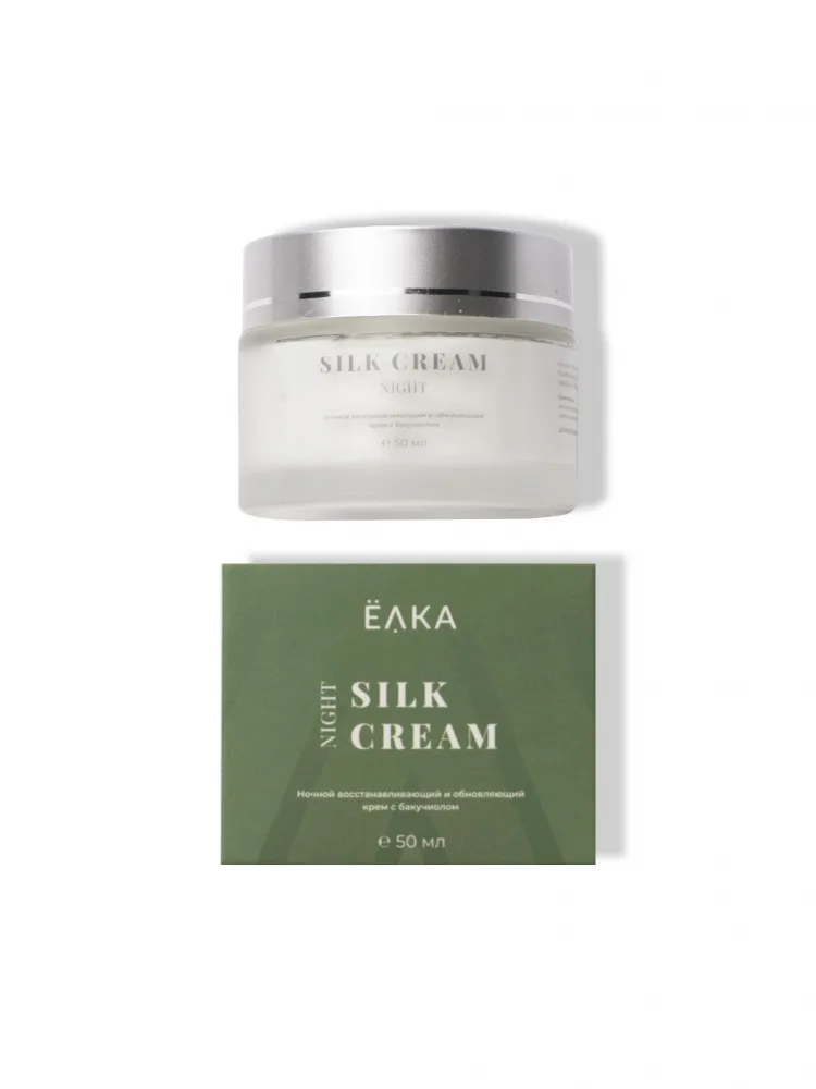 ЕЛКА Крем для лица ночной восстанавливающий / обновляющий БАКУЧИОЛ Silk Cream Night