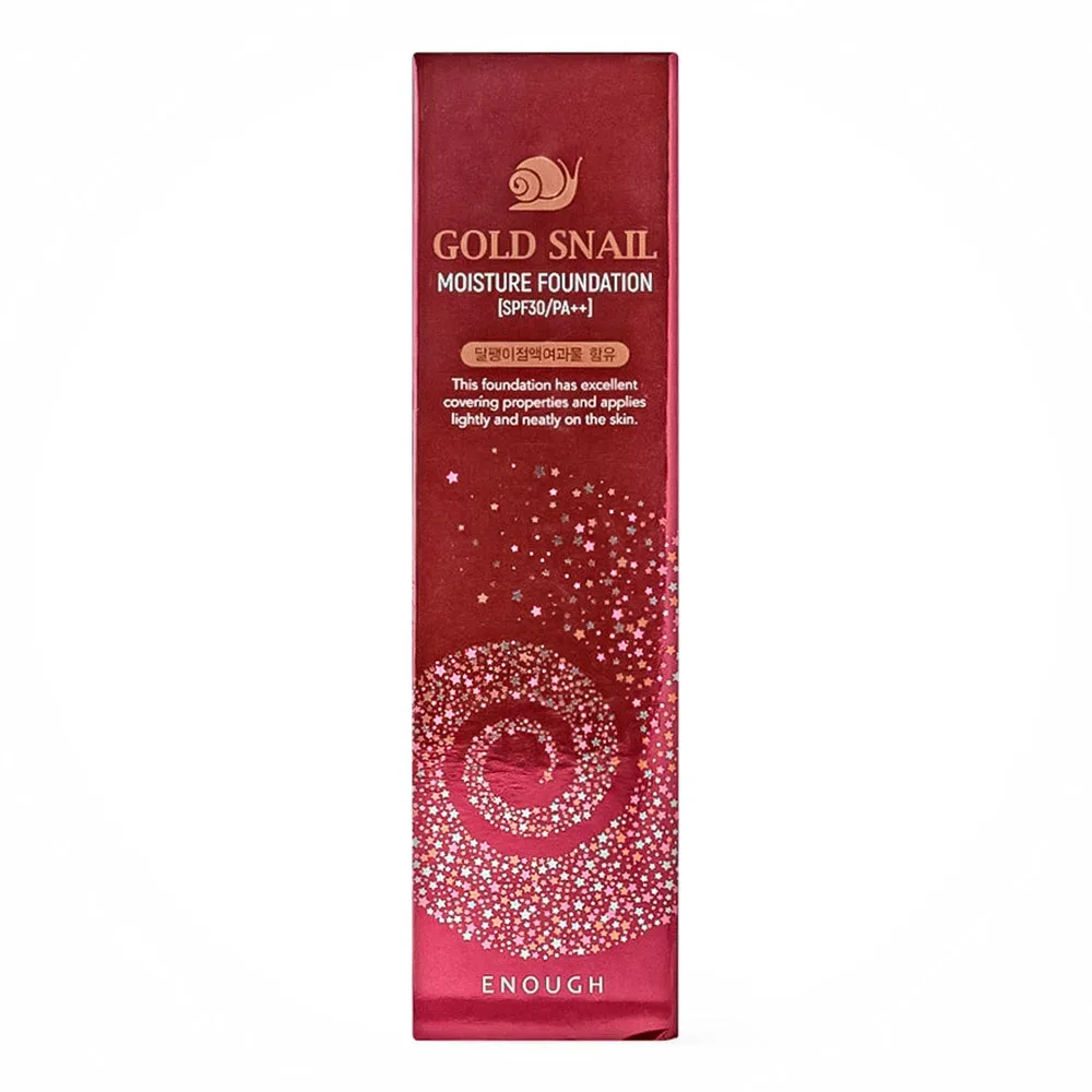 ENOUGH Тональный крем для лица ЗОЛОТО и МУЦИН УЛИТКИ Gold Snail Moisture Foundation SPF30 ТОН 21