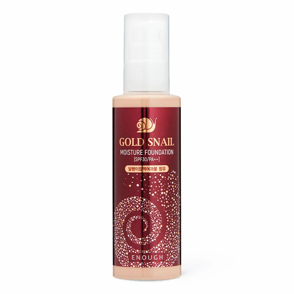 ENOUGH Тональный крем для лица ЗОЛОТО и МУЦИН УЛИТКИ Gold Snail Moisture Foundation SPF30 ТОН 13