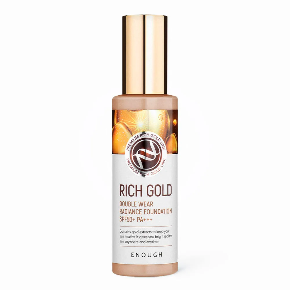 ENOUGH Тональный крем для лица ЗОЛОТО Rich Gold Double Wear Radiance Foundation SPF50+ ТОН 13