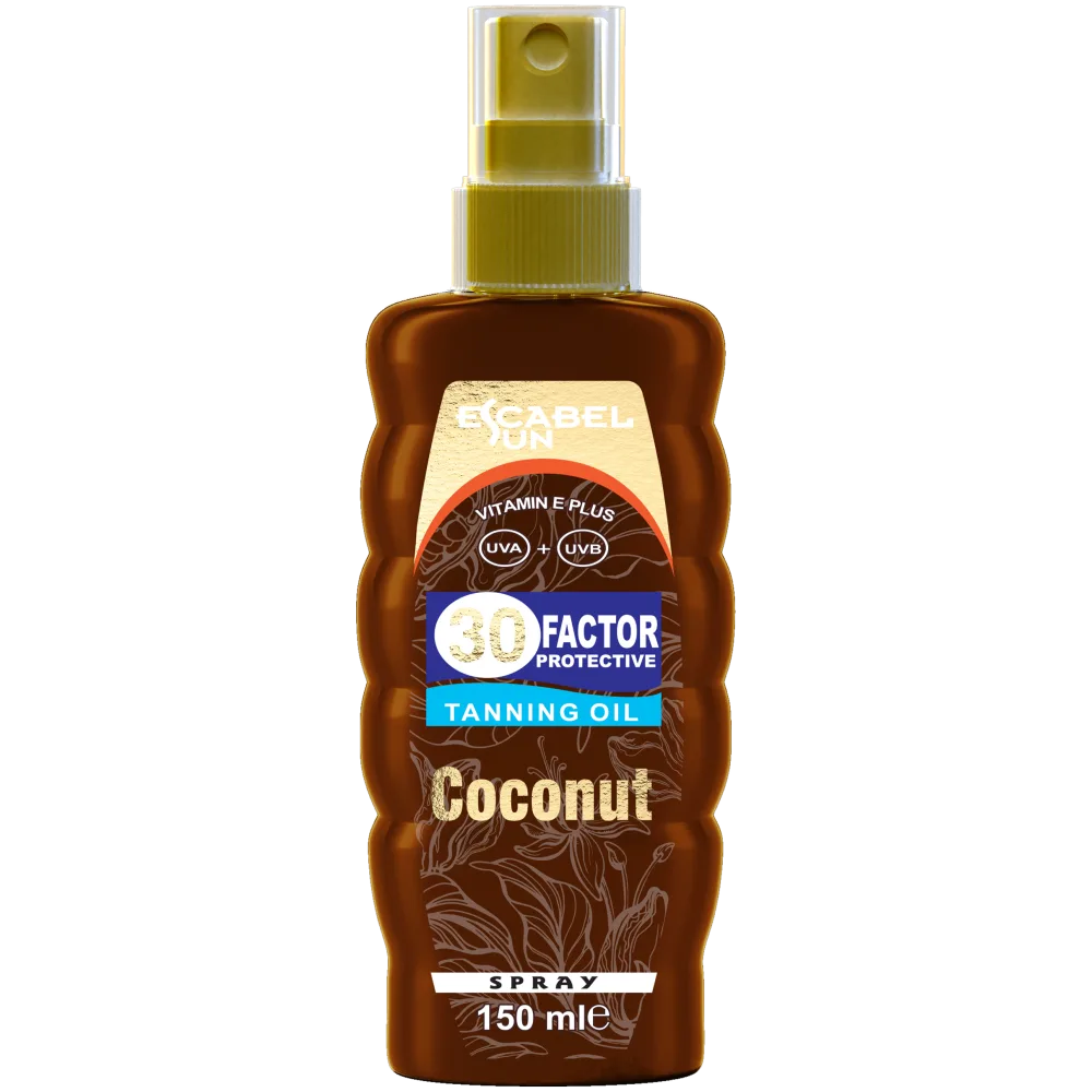 ESCABEL Масло для лица и тела КОКОСОВОЕ Tanning Oil Coconut SPF 30