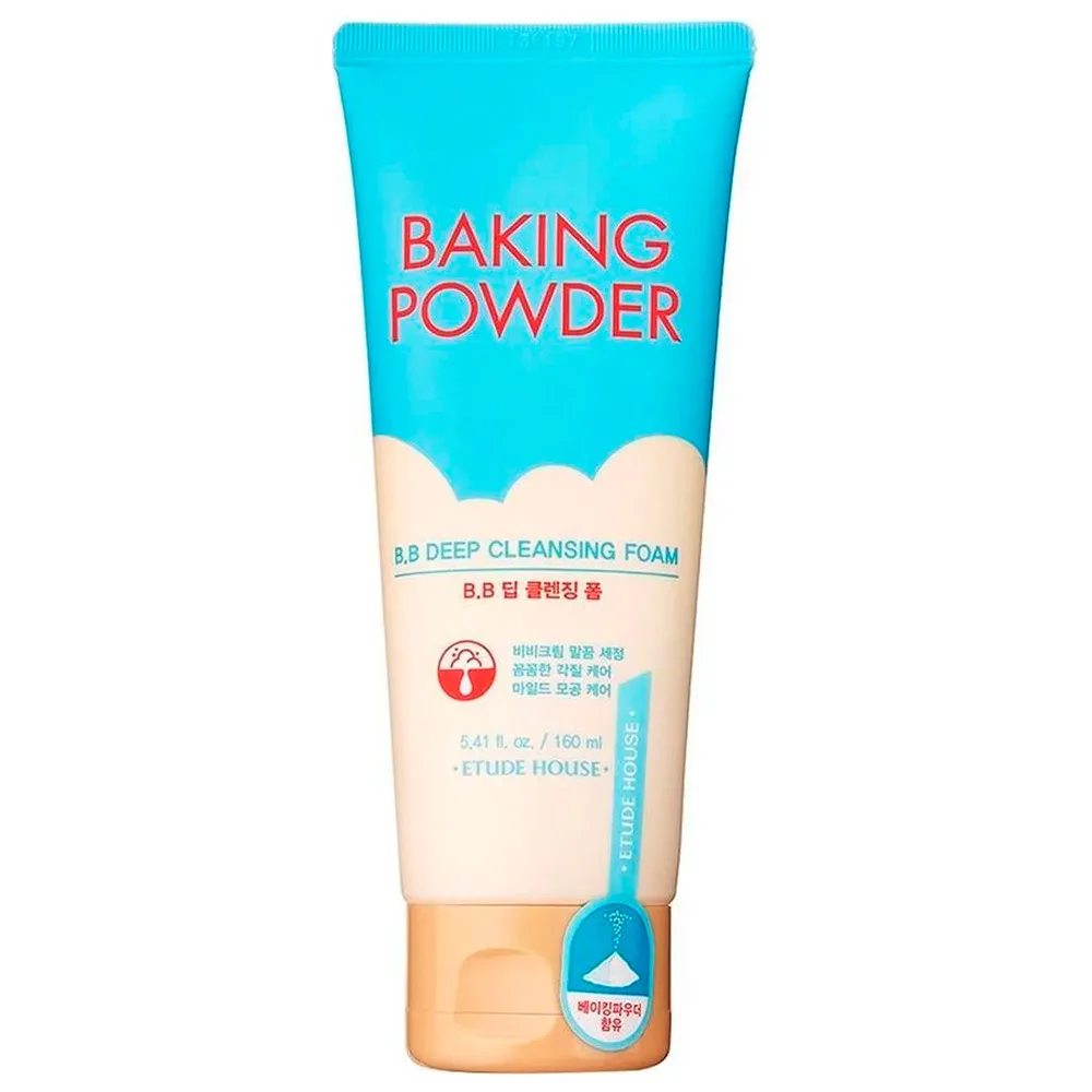 ETUDE HOUSE Пенка для лица очищающая СНЯТИЕ СТОЙКОГО МАКИЯЖА Baking Powder BB Deep Cleansing Foam