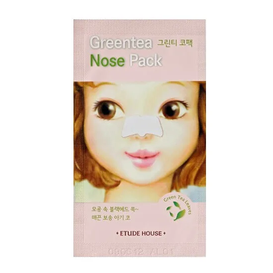 ETUDE Полоска от черных точек с экстрактом зелёного чая ETUDE Green Tea Nose Pack