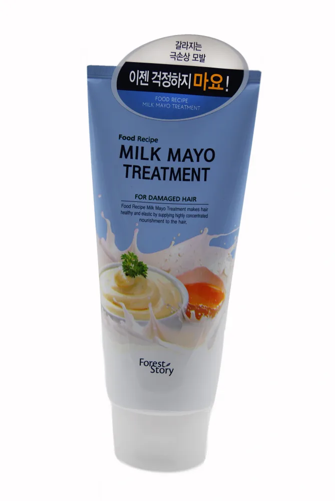 FOREST STORY Маска для поврежденных волос протеиновая МАЙОНЕЗ Food Recipe Milk Mayo Treatment