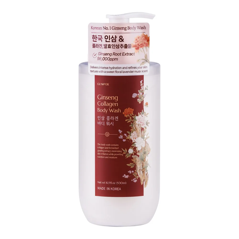 GLAMFOX Гель для душа ЖЕНЬШЕНЬ И КОЛЛАГЕН Ginseng Collagen Body Wash