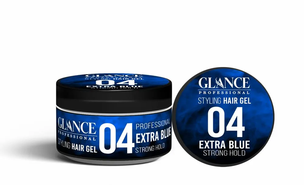 GLANCE Гель для укладки волос EXTRA BLUE STRONG GOLD 04 Styling Hair Gel