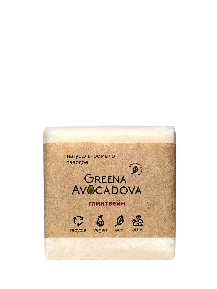 GREENA AVOCADOVA Мыло натуральное твердое ГЛИНТВЕЙН ручной работы