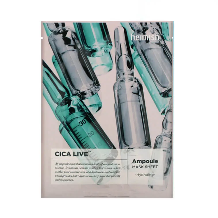 HEIMISH Успокаивающая ампульная маска с центеллой Heimish Cica Live Ampoule Mask