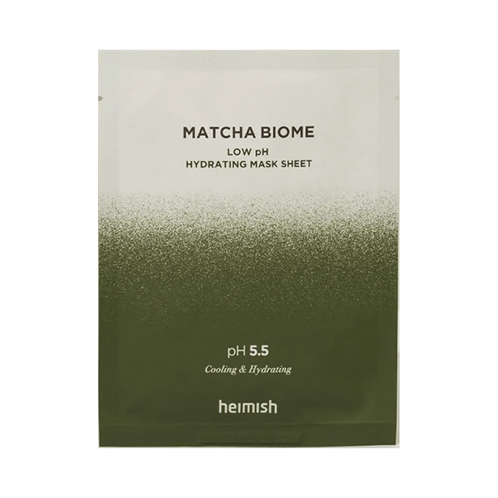 HEIMISH Увлажняющая маска с матчей и пробиотиками Heimish Matcha Biome low pH Hydrating Mask Sheet