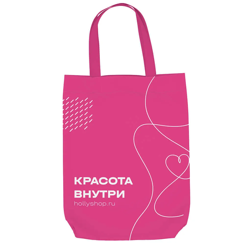 hollyshop Розовая сумка-шоппер «Красота Внутри»
