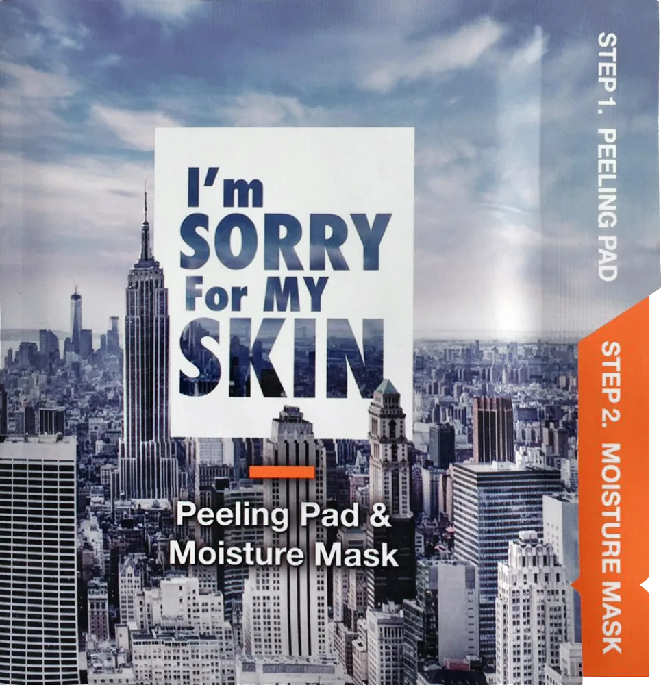 I`M SORRY FOR MY SKIN Маска и пилинг пад для лица УВЛАЖНЯЮЩАЯ I'm Sorry for My Skin Peeling Pad & Moisture Mask, 1 шт*7 мл, 1шт*15 мл